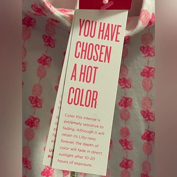 NWT | Lilly Pulitzer | Ronan Popover | UPF 50+ | Pink Topaz Fineapple | XL - Picture 7 of 8